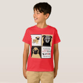 T-shirt de Hanes des enfants de carlins de (Devant entier)