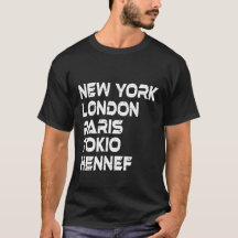 T-shirt de Hennef New York Londres Tokyo Paris