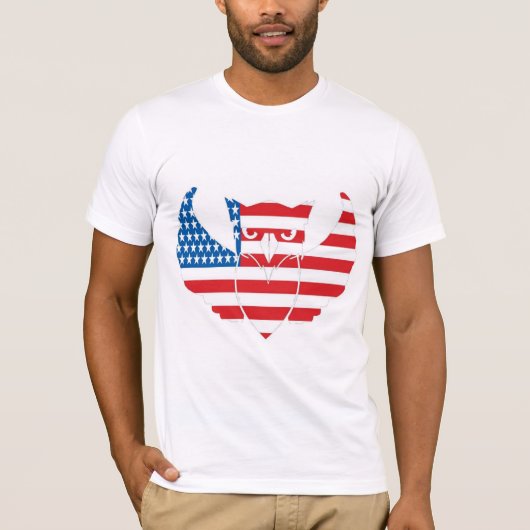 T-shirt de hibou-drapeau (Devant)