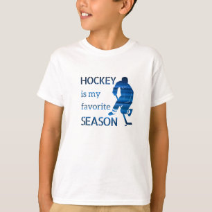 T-shirt de hockey sur glace Bleu de saison préféré