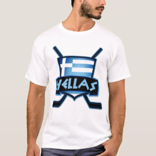 T-shirt de hockey sur glace de la Grèce + Copie d