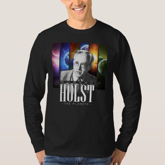 T-shirt de Holst, Gustav Holst, les planètes (Devant)