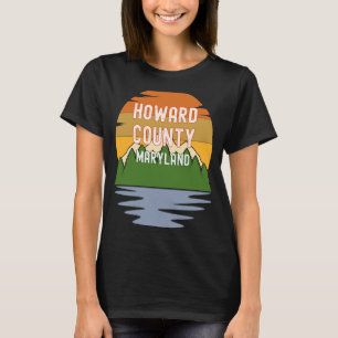 T-shirt De Howard County Maryland Vintage Sunset