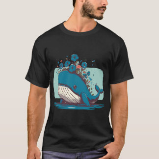 T-Shirt De Jardin De La Baleine De Kawaii Et Du Pe