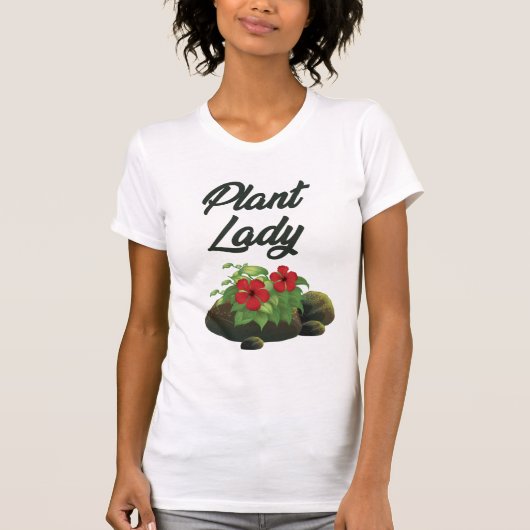 T-Shirt de Jardin de la Gentille Dame aux Plantes (Devant)