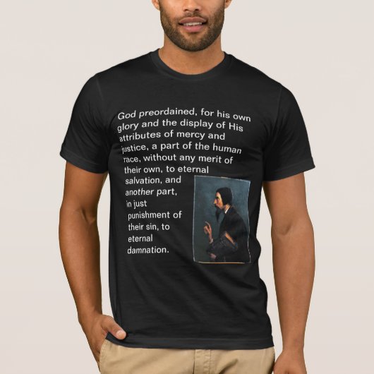 T-shirt de Jean Calvin avec la citation (Devant)