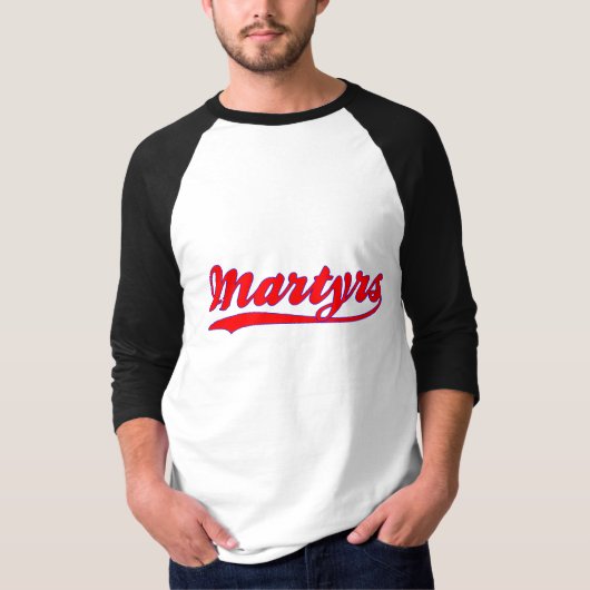 T-shirt de Jersey de base-ball de Faux de martyres (Devant)