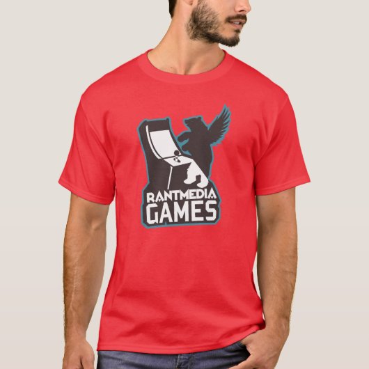T-shirt de jeux de Rantmedia (rouge) (Devant)