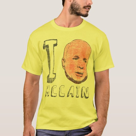 T-shirt de John McCain du coeur I (Devant)