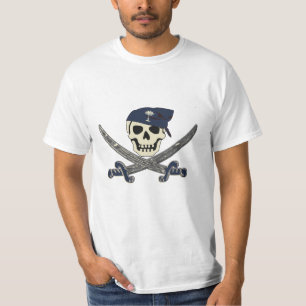 T-shirt de jolly roger de pirate de la Caroline
