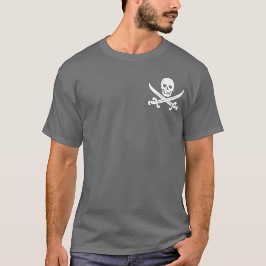 T-shirt de jolly roger de pirate d'épée (Devant)