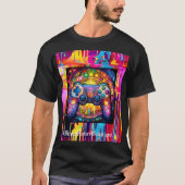 T-Shirt de joueur graffiti vitrail (Devant)
