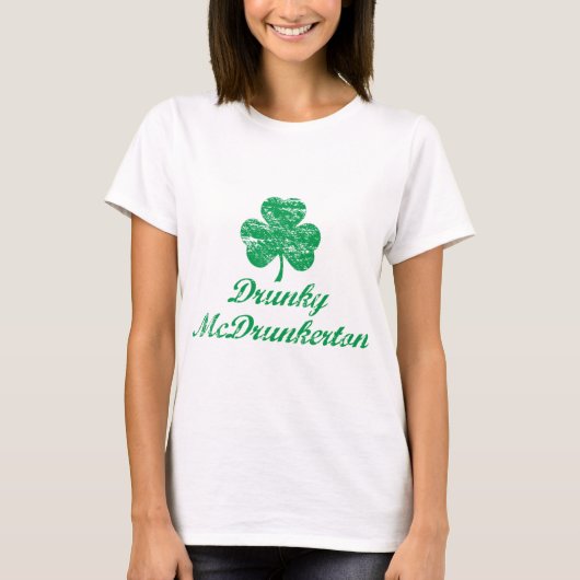 T-shirt de jour de Drunky McDrunkerton St Patrick (Devant)