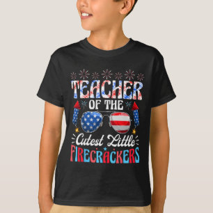 T-shirt De Juillet Enseignant Des Petits Pétards