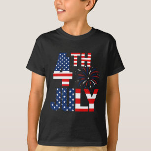 T-shirt De Juillet États-Unis Drapeau Parti Patriotique Am