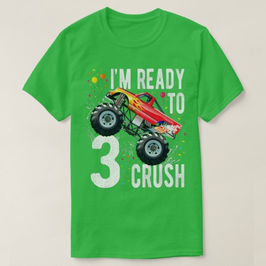 T-shirt de Kids 3 Year Old Monster Tru (Design devant)