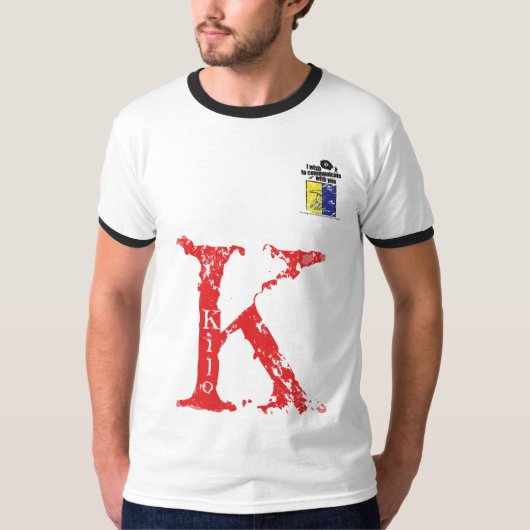 T-shirt de kilo du drapeau "K" d'ICS - (Devant)