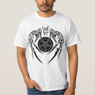 T-shirt de klaxons et d'ailes de Satan Baphomet de