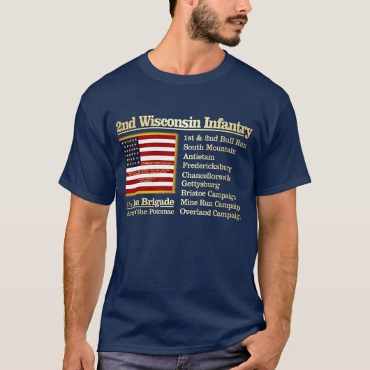 T-shirt de la 2e infanterie du Wisconsin (BH) (Devant)