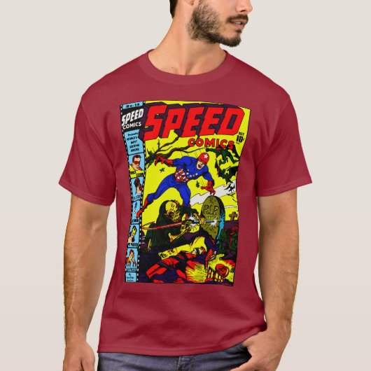 T-shirt de la bande dessinée SPEED des années 1940 (Devant)