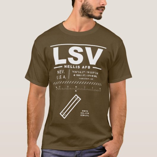 T-shirt de la base aérienne de Nellis (Devant)