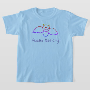 T-Shirt de la Bat Bleue de l'enfant CISV Austin