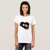 T-shirt de la Belgique des lèvres de Sharnia