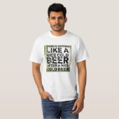 T-shirt de la bière à devis amusant cool (Devant entier)