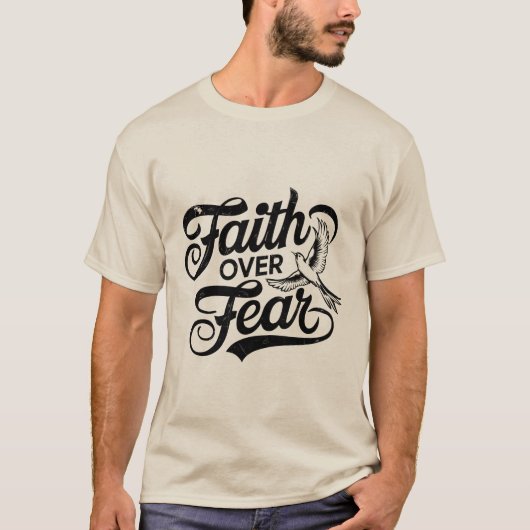 T-shirt de la calligraphie de la peur (Devant)