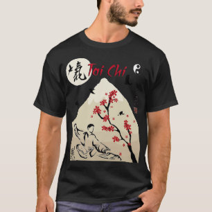 T-shirt de la calligraphie du jardin de Qigong t pour Tai 
