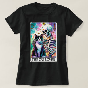 T-shirt de la carte Amoureux des chats Skeleton Ta