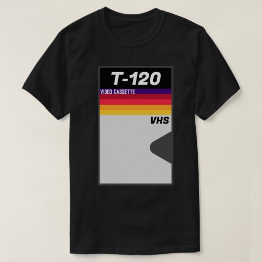T-shirt de la cassette T-120 VHS rétro des années  (Design devant)