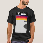 T-shirt de la cassette T-120 VHS rétro des années  (Devant)