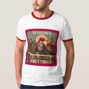 T-shirt de la cheminée de Père Noël