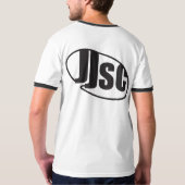 T-shirt de la concurrence des hommes de JJSC (Dos entier)