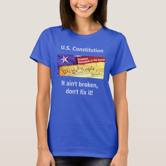 T-shirt de la constitution américaine (noir) (Devant)