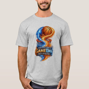 T-shirt De la cour arrière au jour de match Papa est toujo