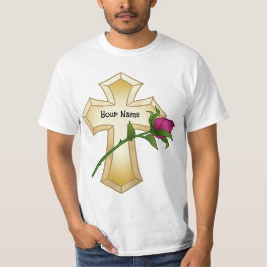 T-shirt de la croix rose Christian (Devant)