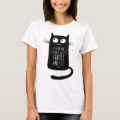 T-shirt de la dame Cat Coffee (Devant)
