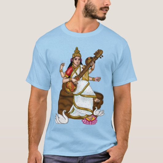 T-Shirt de la déesse Saraswati (Devant)