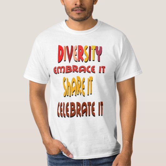T-shirt de la diversité (Devant)