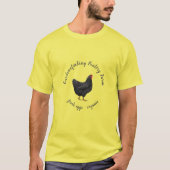 T-shirt de la ferme de poulet noir jaune (Devant)