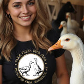 T-shirt de la ferme d'oeufs fantaisie Canard ou Oe