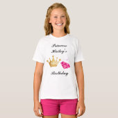 T-shirt de la fête d'anniversaire de la princesse (Devant entier)