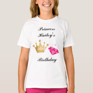 T-shirt de la fête d'anniversaire de la princesse