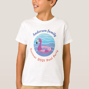 T-shirt de la fête de la piscine personnalisée
