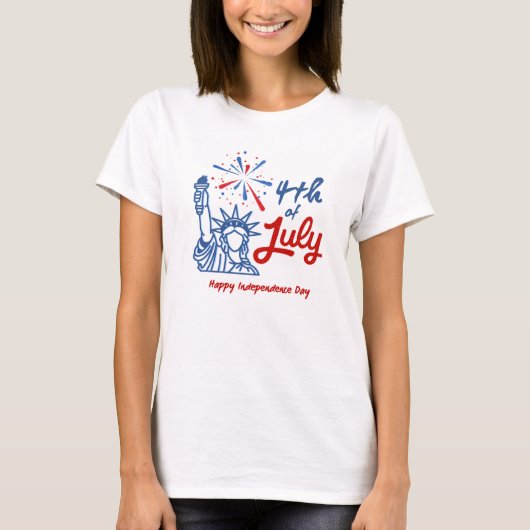 T-shirt de la fête de l'indépendance des femmes (Devant)