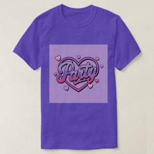 T-shirt de la fête des Coeurs roses de lavande
