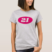 T-shirt de la fête du 21e anniversaire pour fille (Devant)