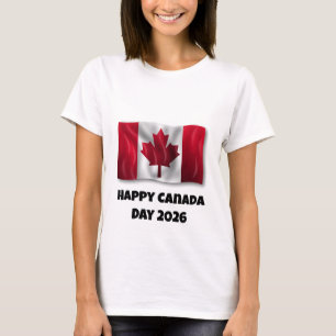 T-shirt de la fête du Canada pour femmes heureux